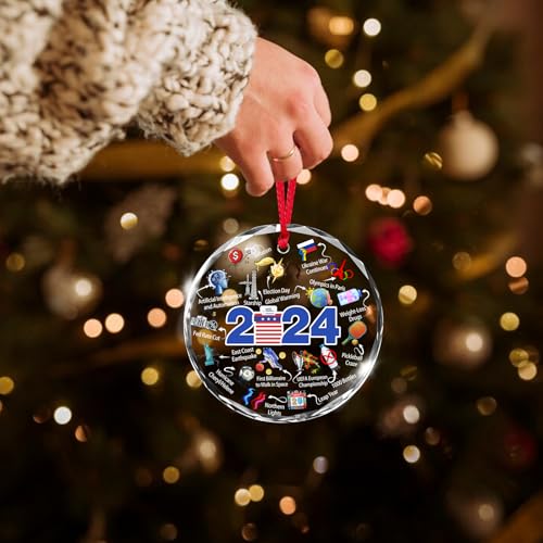 2024 Year in Review Christmas Ornament - Hilarious Glass Keepsake