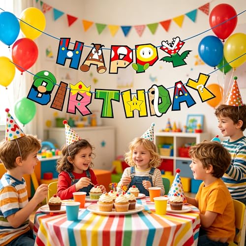 Cartoon Happy Birthday Banner | Fun Party Decorations