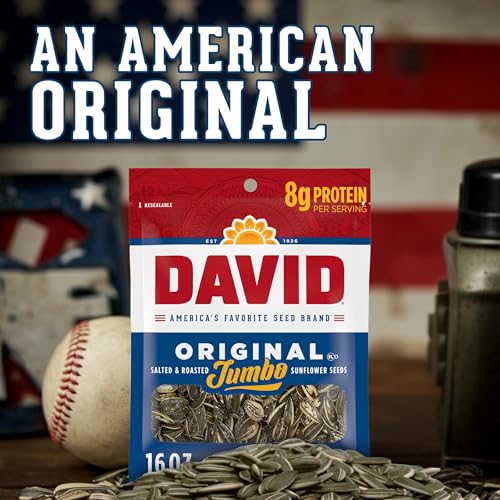 DAVID Original Jumbo Sunflower Seeds - 16 oz Roasted & Salted