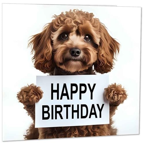 Cute Cavapoo Birthday Card | Premium Quality, Eco-Friendly