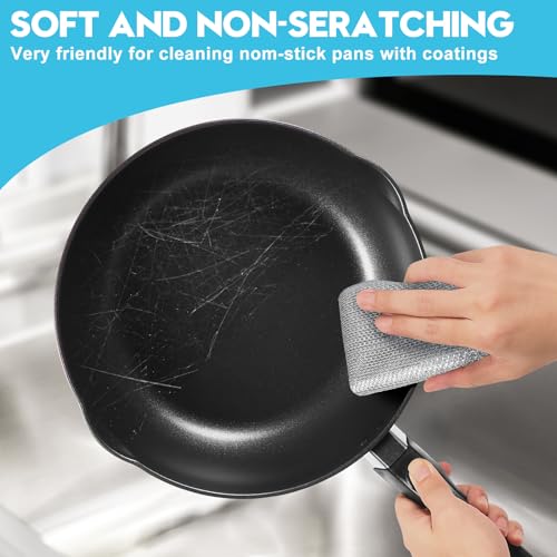 VMKBL 12-Pack Non-Scratch Wire Dishcloths - 7.87 Inch