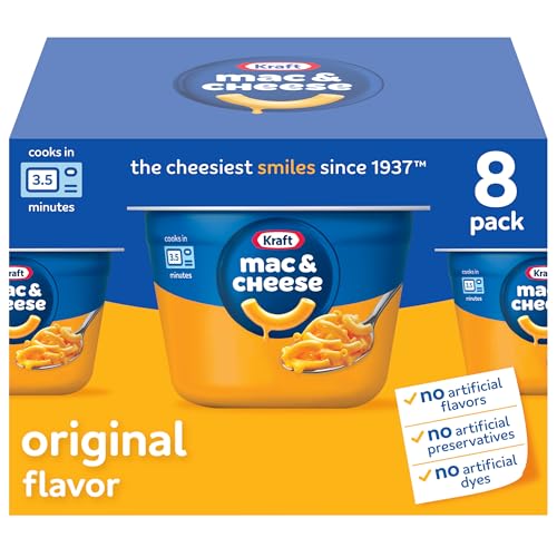 Kraft Mac & Cheese Cups, Original Flavor, 8 Microwaveable Cups