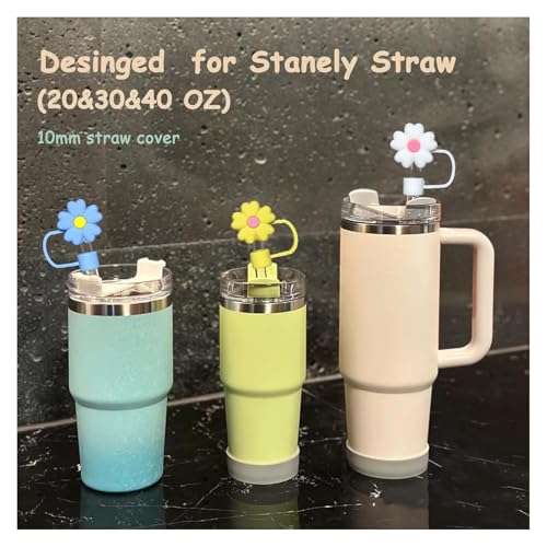 5-Pack Flower Straw Covers for Stanley Cup 10mm Tumbler Accessories