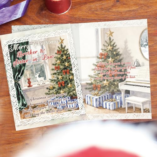Funny Christmas Card for Brother & Sister-in-Law - 8x5.3 in