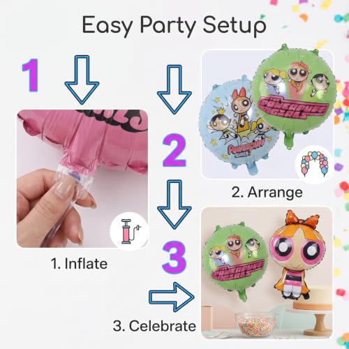 Omto Pink-a19 6pcs Foil Balloons for Birthday Party & Decorations