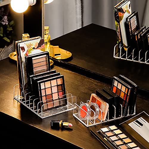 JessLab 7-Section Acrylic Eyeshadow Palette Organizer - Small Transparent