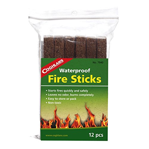 Coghlan's 12 Pack Fire Starter Sticks - Waterproof, All-Natural Wood