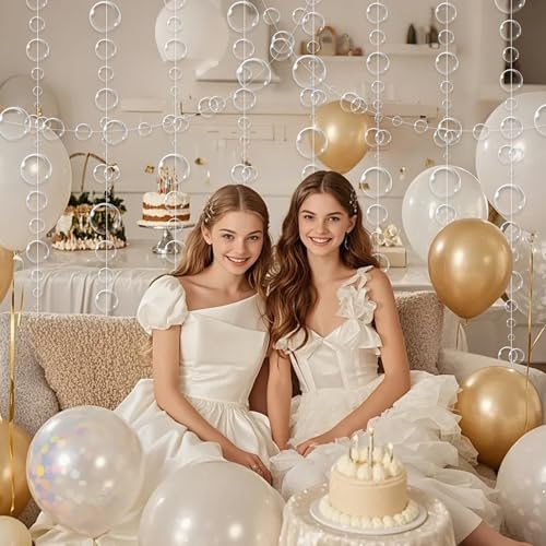 8-Pack Transparent Bubble Garlands Ocean Theme Party Decor