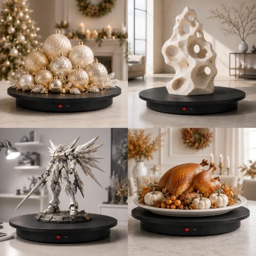 16.5 Inch Motorized Rotating Display Stand with Remote Control - Black