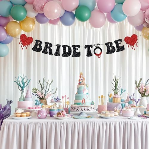 Gothic Bride To Be Banner for Halloween Weddings & Parties