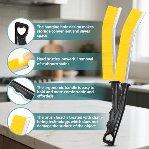 6-Pack Curved Crevice Cleaning Brushes for Hard-to-Reach Areas