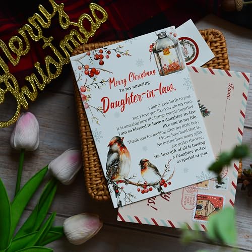 Christmas Card for Daughter In Law with Envelope and Seal