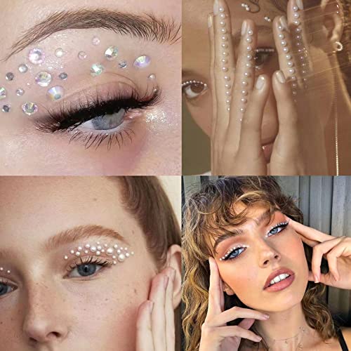 660 Pcs Self-Adhesive Face Gems and Body Rhinestones with Tweezers