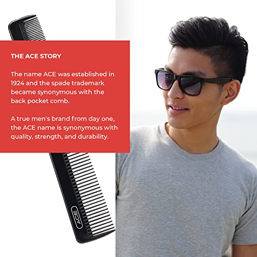 Goody Ace All Purpose Hair Comb - 7 Inch Black Styling Pocket Comb