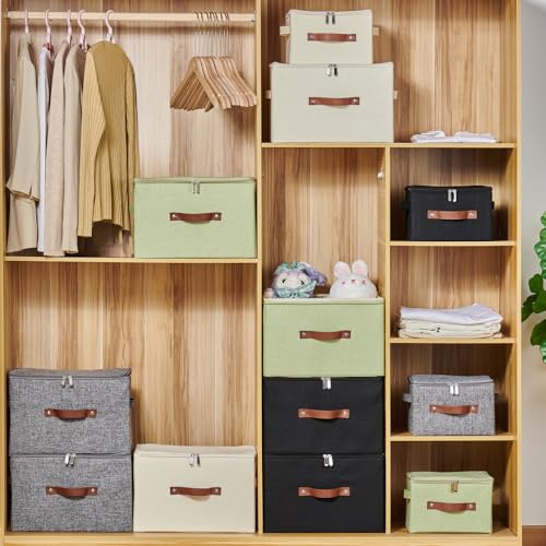 VinneGenzz Small Gray Zipper Lid Decorative Storage Bin - Set of 1