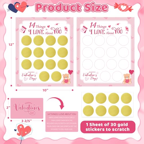 DIY Valentine's Day Scratch Off Cards - 14 Things I Love About You