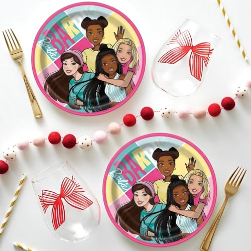 Premium Disposable Barbie Party Delight 7" Dessert Plates - 8ct
