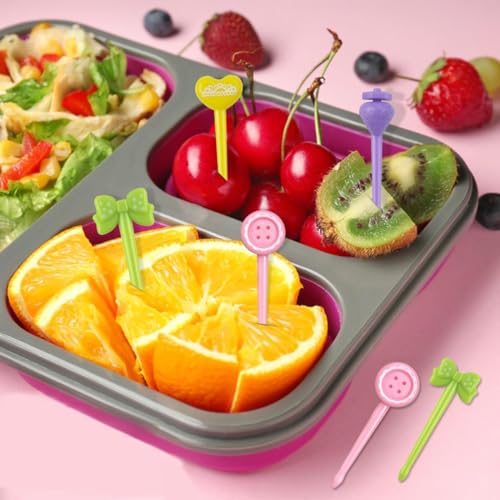 16 Pcs Cute Animal Fruit Picks for Kids Lunch Boxes