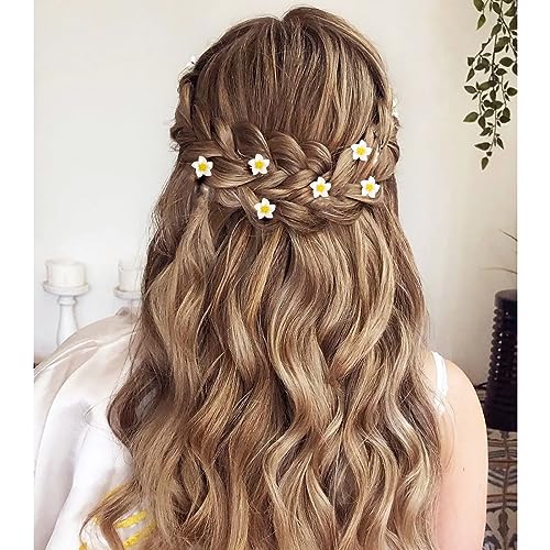 20Pcs Mini Flower Hair Claw Clips - Cute Yellow Hair Barrettes