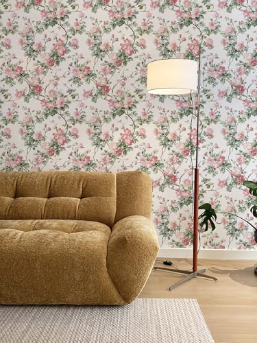Pink Floral Contact Paper - Peel and Stick Wallpaper for DIY Decor