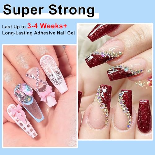 MUSILAN Rhinestone Nail Glue Gel - Super Strong 3D Gem & Charm Adhesive