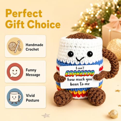 Coffee Lover Plush Gift - Funny Espresso Positivity Support