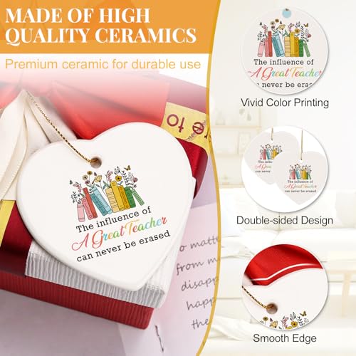 Teacher Appreciation Heart Ornament - Perfect Thank You Gift