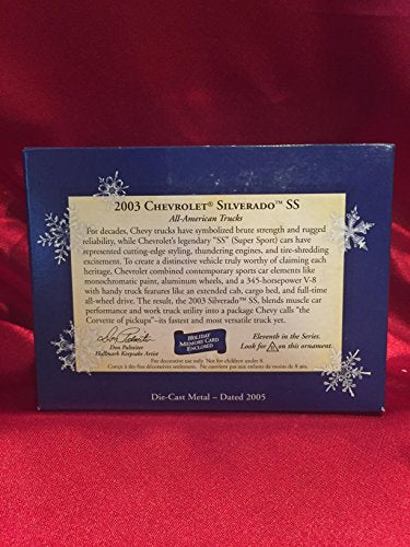 Hallmark Keepsake Christmas Ornament Chevrolet Silverado SS 2003 All American Trucks