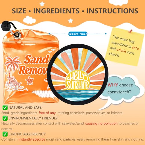 Antfuny Rainbow Sunburst Beach Sand Remover Mitt for Family Vacations