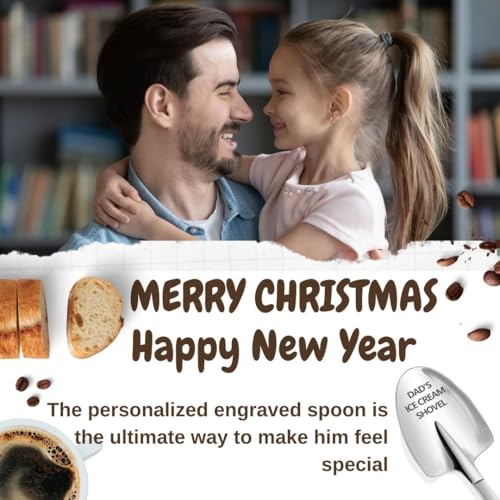 Personalized Engraved Ice Cream Spoon for Dad - Funny Gift