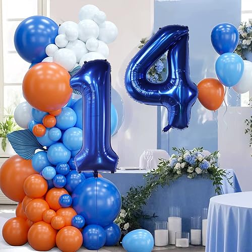 40-Inch Navy Blue Number 11 Foil Balloon for Birthday & Weddings