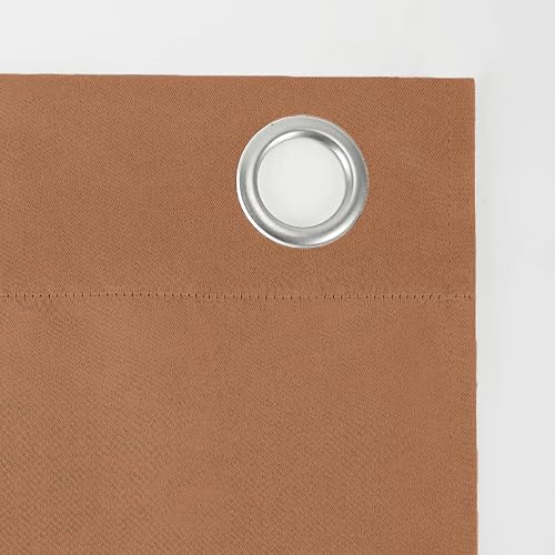 Sun Zero Easton Blackout Grommet Curtain Panel, Sunbaked Brown, 40" x 84"