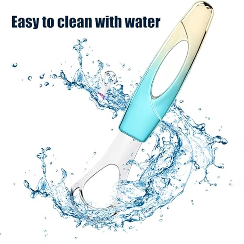 LINK-SUN Stainless Steel Tongue Scraper 2 Pack for Bad Breath