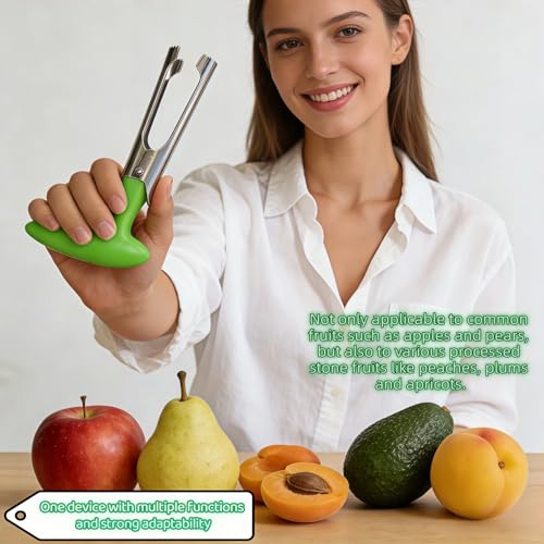 Stainless Steel Apple Corer Tool with Ergonomic Handle