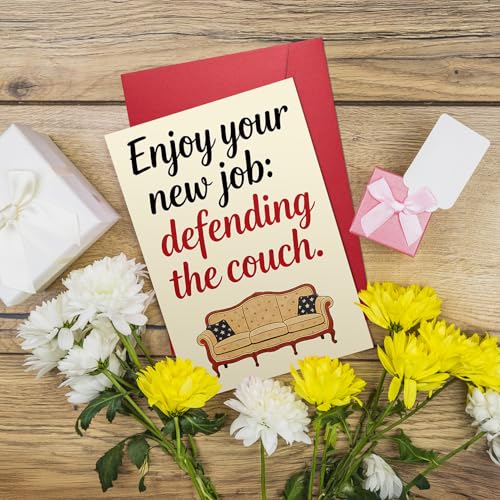 Funny Retirement Card for Coworkers - Vintage Sofa Design