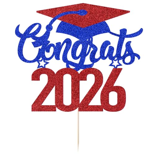 Congrats 2026 Graduation Cake Topper | High-Quality Party Decoration