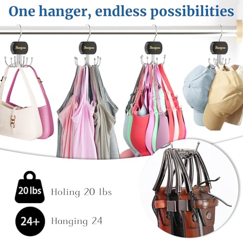 Lumigens Black 2-Piece Belt & Tie Organizer Hanger for Closet, Multi-Use