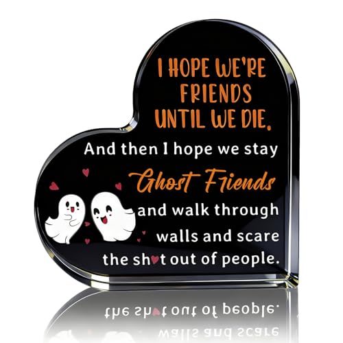 Best Friend Boo Basket Stuffers - Heart-Shaped Ghost Plaque