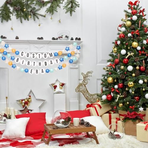 DIY Party Banner Kit - Pearl Blue Gold Singer Friendship Bracelets & Decorations
