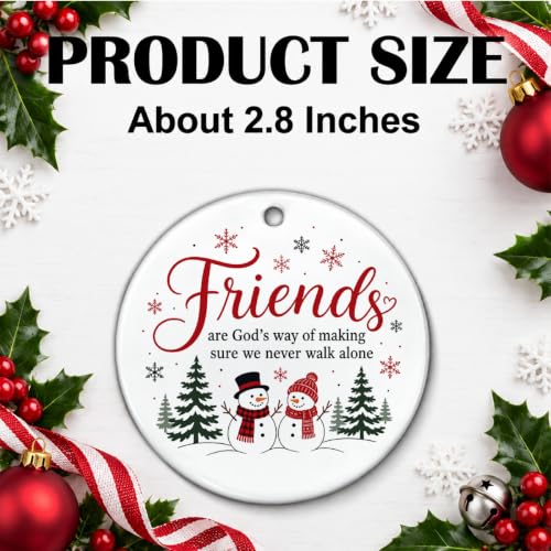 Christmas Ornament - Friendship Gifts for Women - Ceramic Holiday Decor