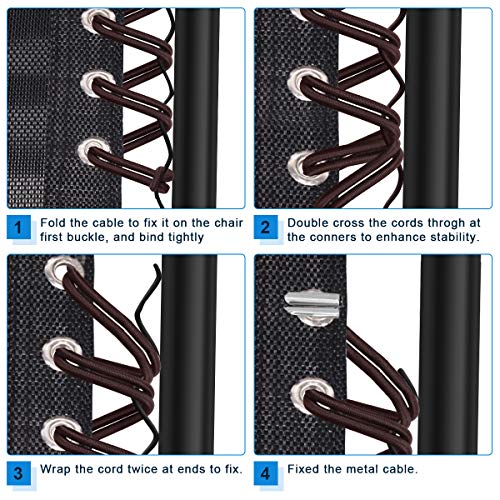 COITEK 4PCS Universal Replacement Cords for Zero Gravity Chairs