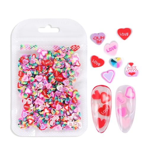 600Pcs Heart Nail Charms Resin Flat Back Rhinestones for Nail Art