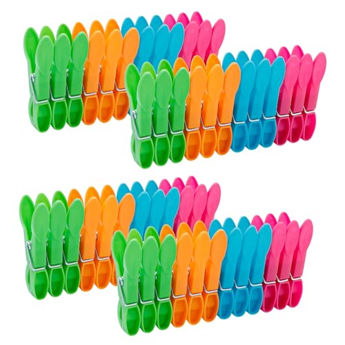 48PCS Heavy Duty Colorful Plastic Clothespins | Rust-Resistant Laundry Clips