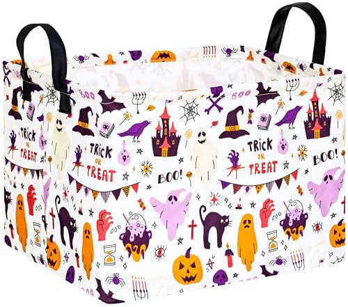 Halloween Empty Basket Organizer with Dual Handles - 14.9 x 10.2 x 8.4 inches