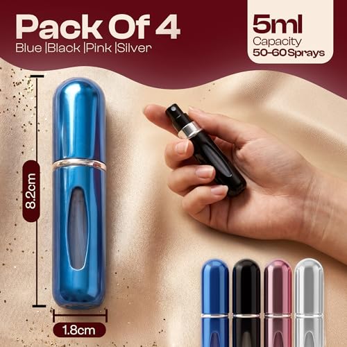 MURMUSH 5ml Refillable Perfume Atomizer Travel Spray Bottle