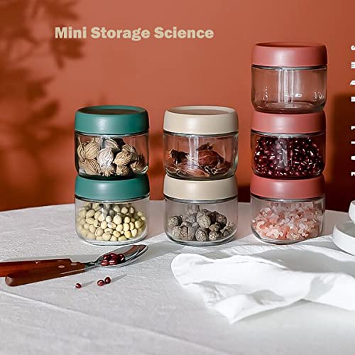 Povinmos 10oz 3-Pack Glass Food Storage Containers with Lids, Meal Prep Jars