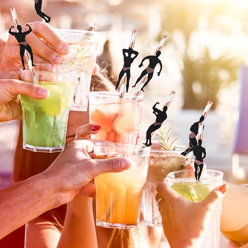 24 Disposable Bachelorette Party Straws - Funny Dancer Designs