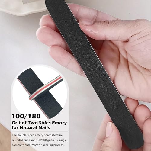 SKYPIA Nail File and 4-Way Buffer Block Set - Professional Manicure Kit