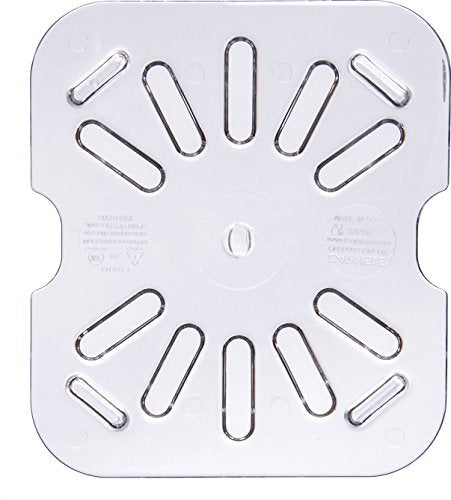 Carlisle Storplus 1/6 Size Food Pan Drain Tray - Clear Polycarbonate