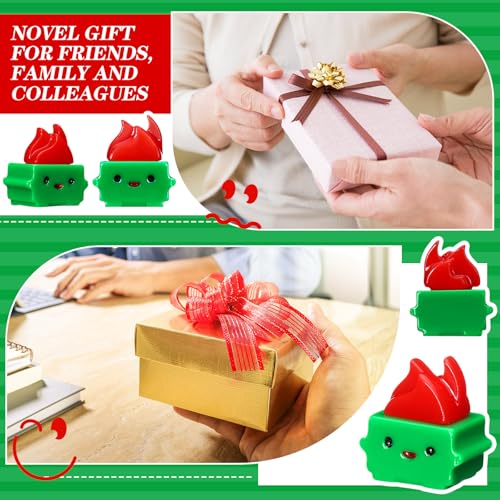 Simgoing 50 Pcs Mini Resin Dumpster Figurines Set - Green & Red